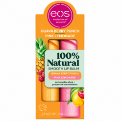 eos 100% Natural Smooth Lip Balm – Guava Berry Punch & Pink Lemonade 2 pack