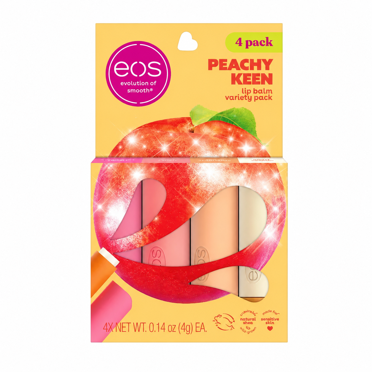 eos Peachy Keen Lip Balm Variety Pack-4 Pack