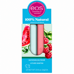 eos 100% Natural Smooth Lip Balm – Watermelon Frosé & Lychee Martini 2 pack