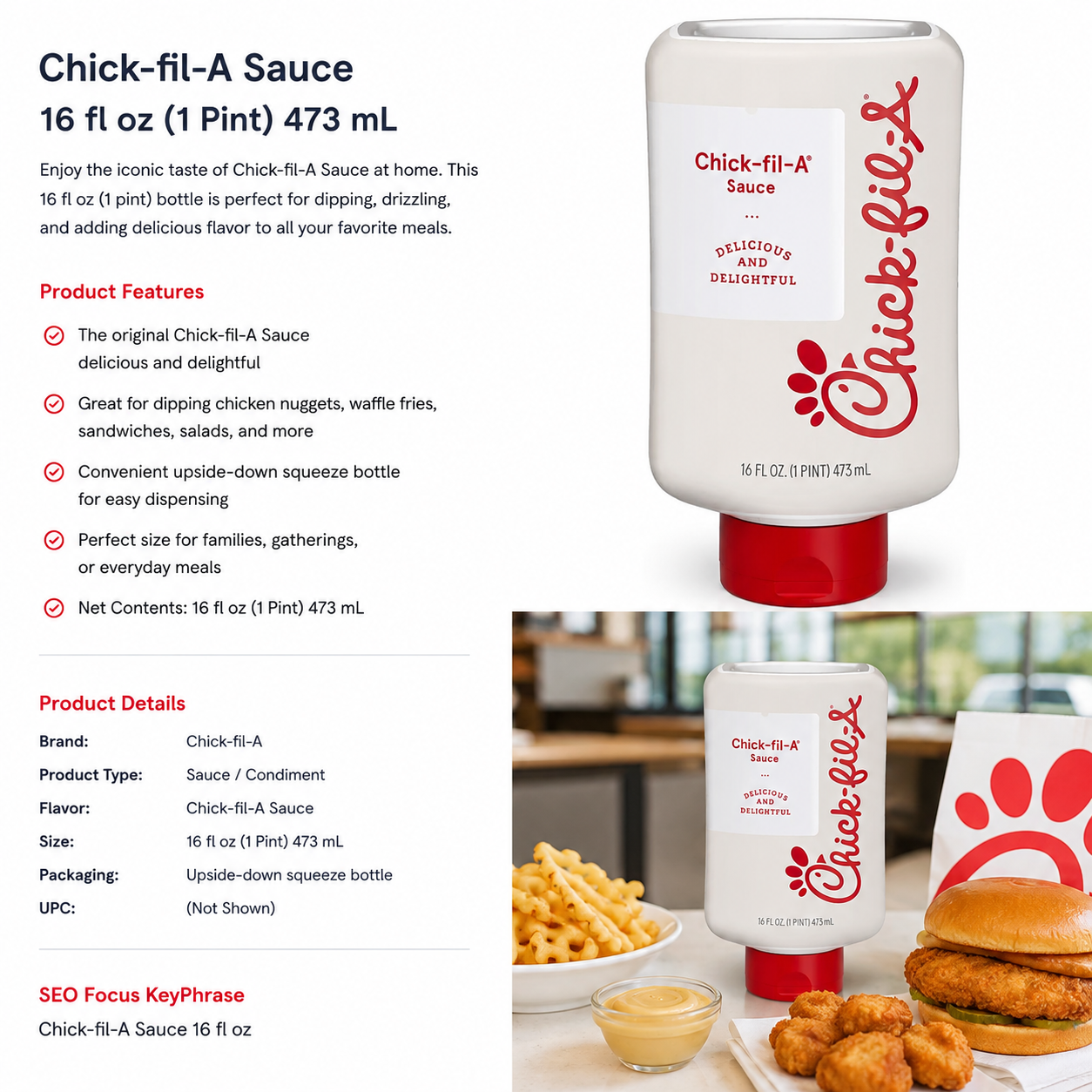 Chick-fil-A Sauce – 16 fl oz (473 mL) - Image 4