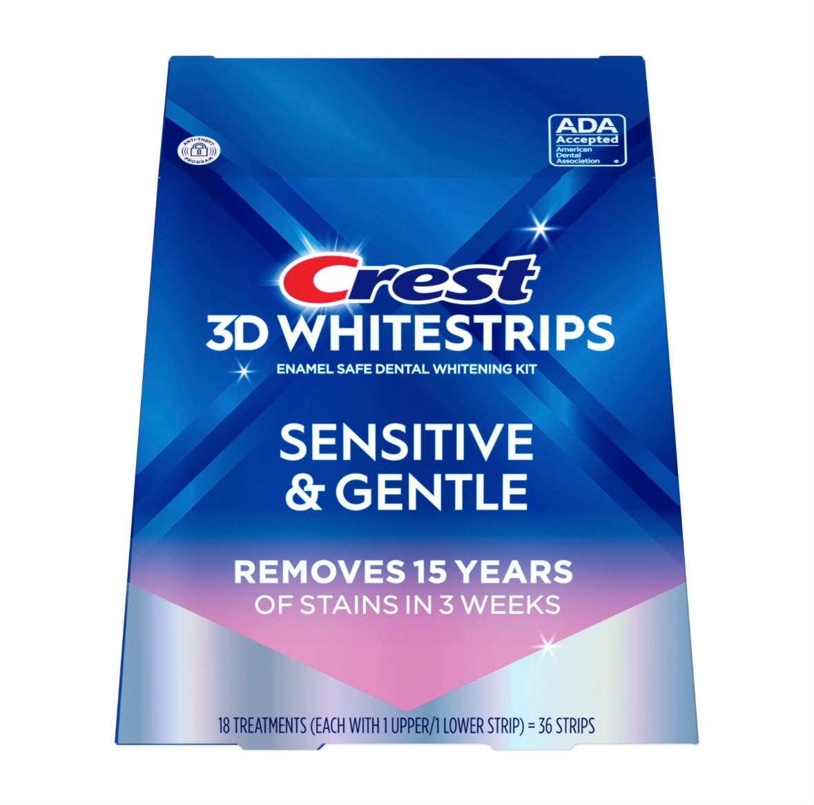 Crest 3D Whitestrips Sensitive & Gentle Teeth Whitening Kit