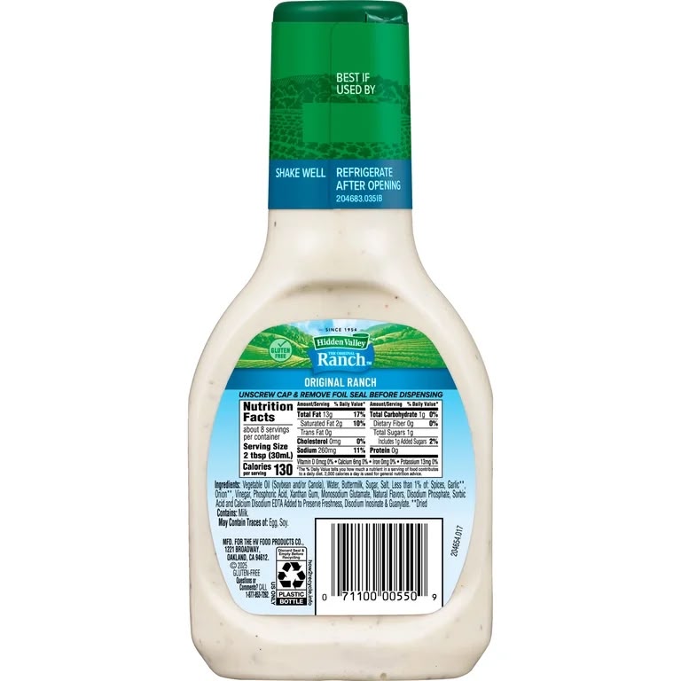 Hidden Valley The Original Ranch Dressing – 8 fl oz (236 mL)