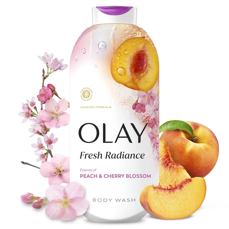 Olay Fresh Radiance Peach & Cherry Blossom Body Wash 650mL