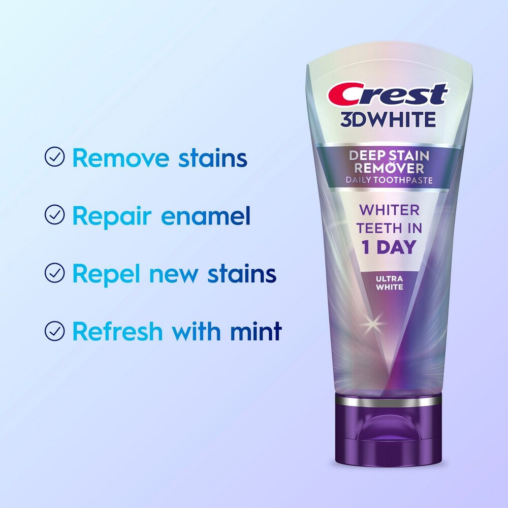 Crest 3DWhite Deep Stain Remover Daily Toothpaste 2.1 oz - Image 4