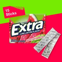 Wrigley’s Extra Sweet Watermelon Sugarfree Gum, 15 Sticks - Image 3