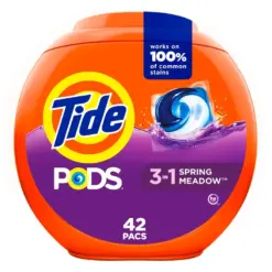 Tide PODS 3-in-1 Spring Meadow Laundry Detergent, 42 Pacs