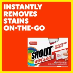 Shout Wipe & Go Instant Stain Remover Wipes, 12 Individual Wipes - Image 2