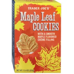 Trader Joe’s Maple Leaf Cookies with Maple Flavored Crème Filling 11.4 oz