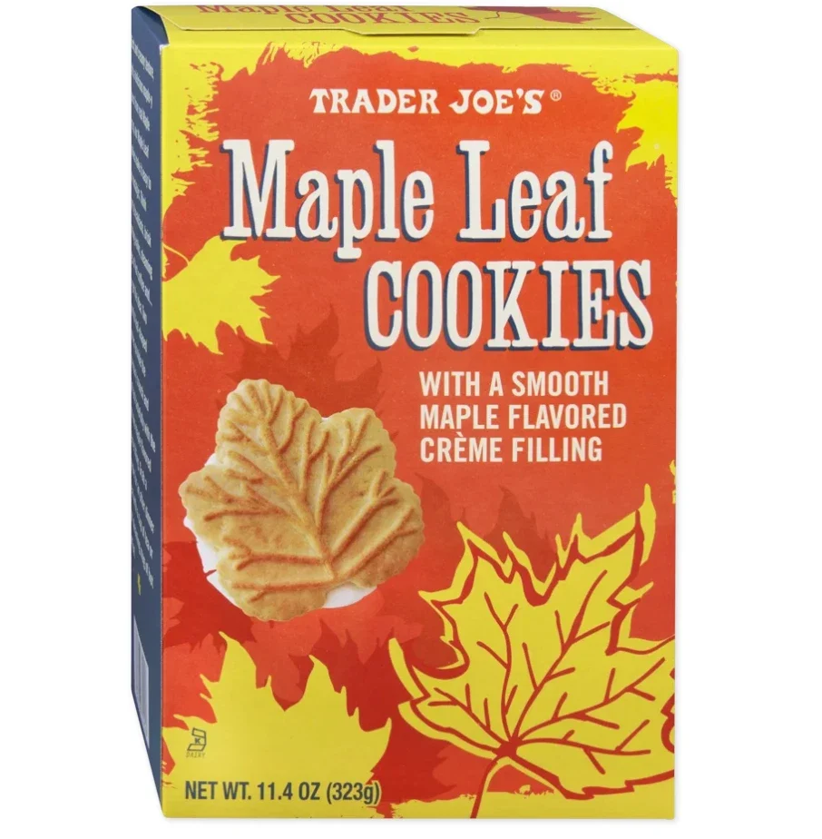 Trader Joe’s Maple Leaf Cookies with Maple Flavored Crème Filling 11.4 oz