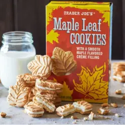 Trader Joe’s Maple Leaf Cookies with Maple Flavored Crème Filling 11.4 oz - Image 2