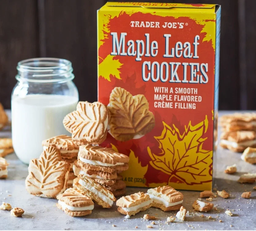 Trader Joe’s Maple Leaf Cookies with Maple Flavored Crème Filling 11.4 oz - Image 2