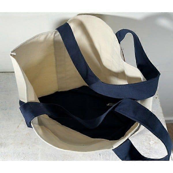 Trader Joe’s Tote Bag – Cream & Navy - Image 3