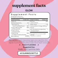 lemme Glow Hair, Skin & Nails Gummies 60 - Image 4