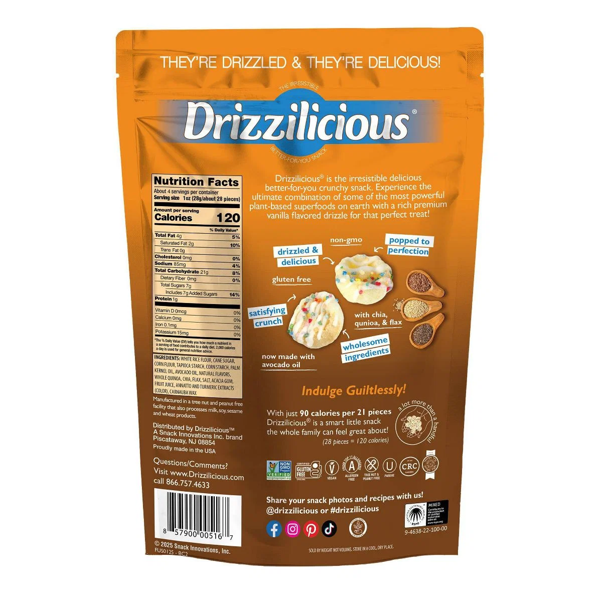 Drizzilicious Birthday Cake Bites 4 oz (113 g) - Image 2