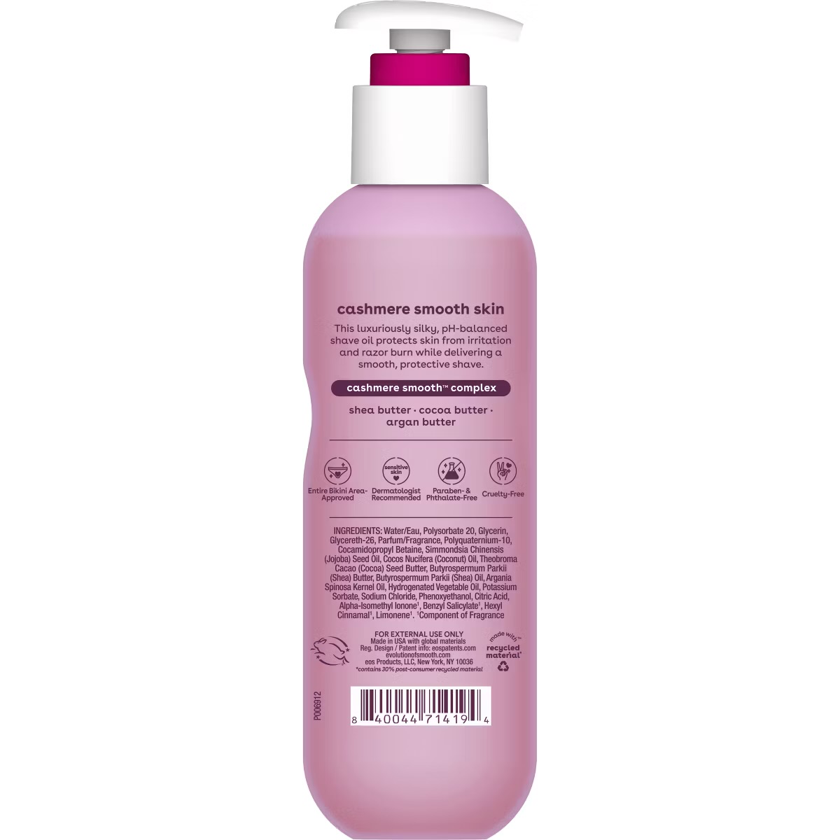 eos Shea Better Cashmere Shave Oil Fresh & Cozy 6 fl oz (177 mL) - Image 2