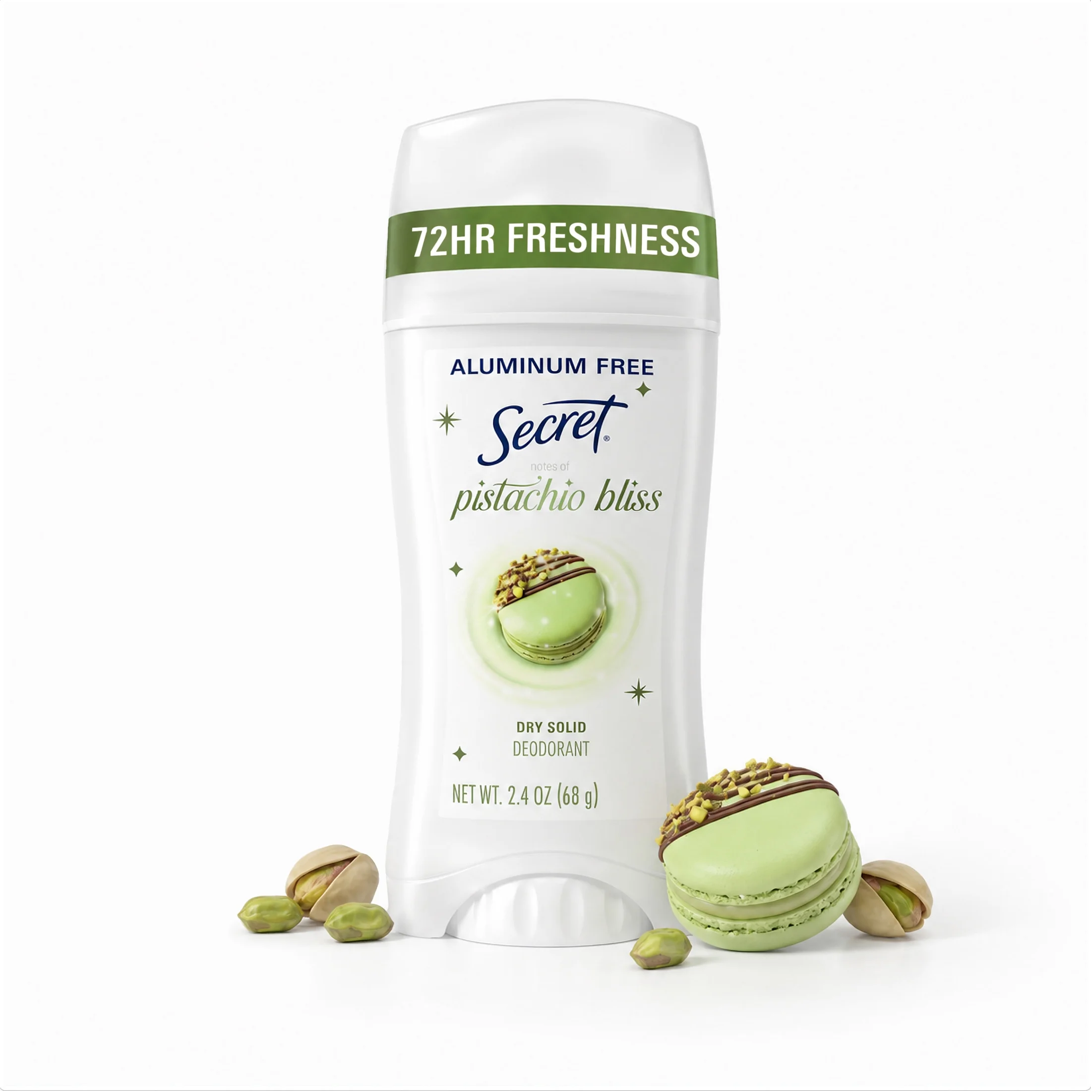 Secret Pistachio Bliss Dry Solid Deodorant 2.4 oz — Aluminum Free