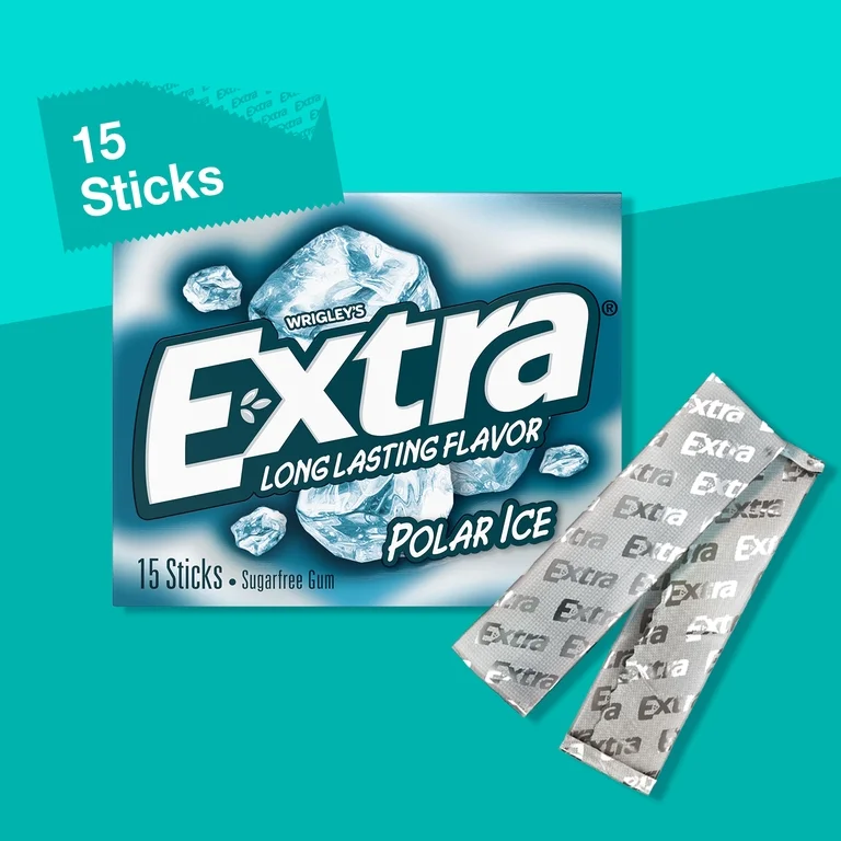 Wrigley’s Extra Polar Ice Sugarfree Gum 15 Sticks - Image 2