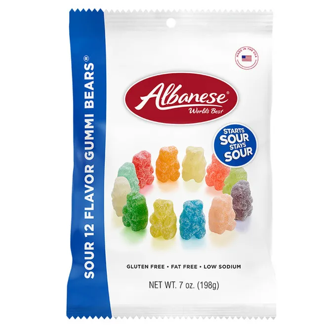 Albanese Sour 12 Flavor Gummi Bears 7 oz (198g)
