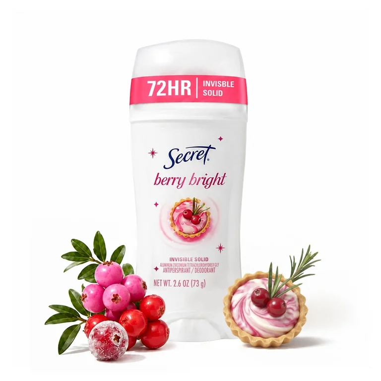 Secret Berry Bright Invisible Solid Antiperspirant/Deodorant 2.6 oz - Image 3