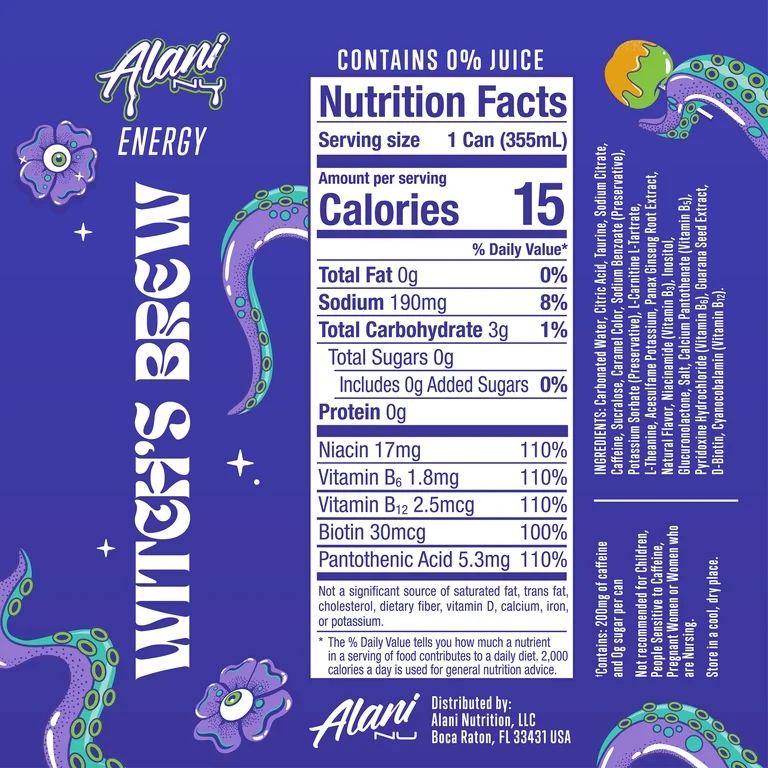 Alani Nu Witch’s Brew Energy Drink – 12 fl oz (355 mL) - Image 3