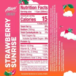 Alani Nu Strawberry Sunrise Energy Drink – 12 fl oz (355 mL) - Image 2