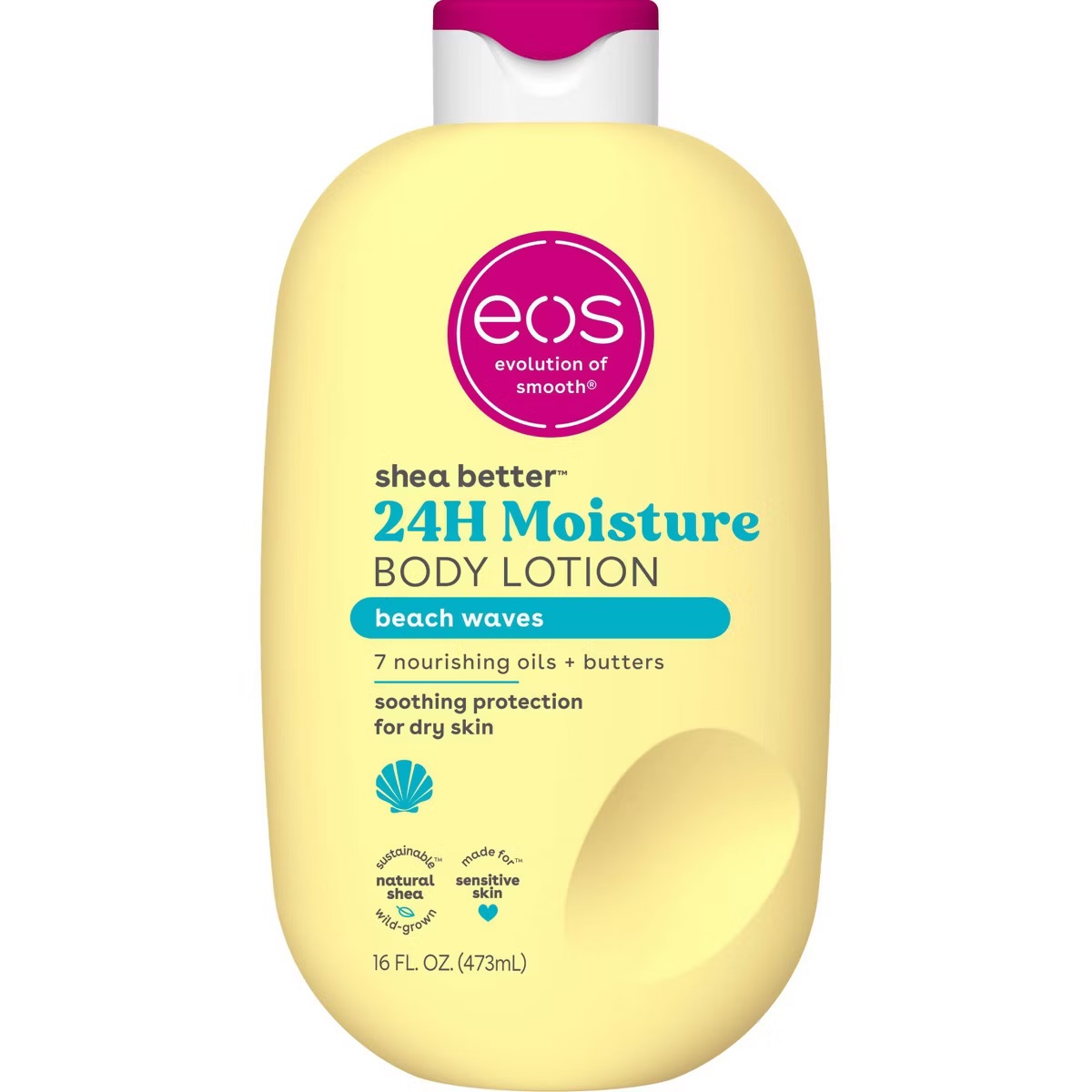 EOS Shea Better 24H Moisture Body Lotion Beach Waves 16 fl oz (473 mL)
