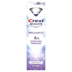 Crest 3D White Brilliance 4% Hydrogen Peroxide Ultra White Toothpaste 3.8 oz