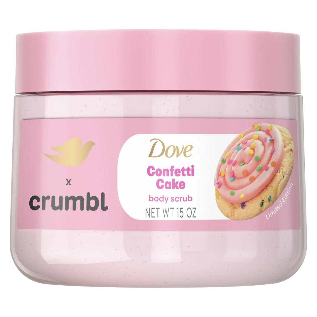 Dove x Crumbl Confetti Cake Body Scrub 15 oz