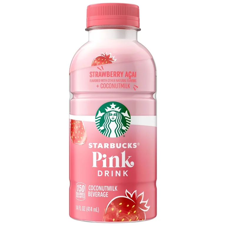 Starbucks Pink Drink Coconutmilk Beverage, Strawberry Acai, 14 fl oz