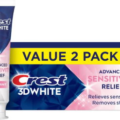 Crest 3D White Advanced Sensitivity Relief Soft Mint Toothpaste Value 2 Pack