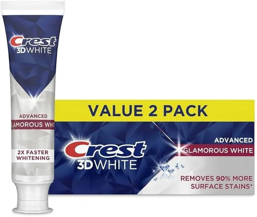 Crest 3D White Advanced Glamorous White Toothpaste Value 2 Pack