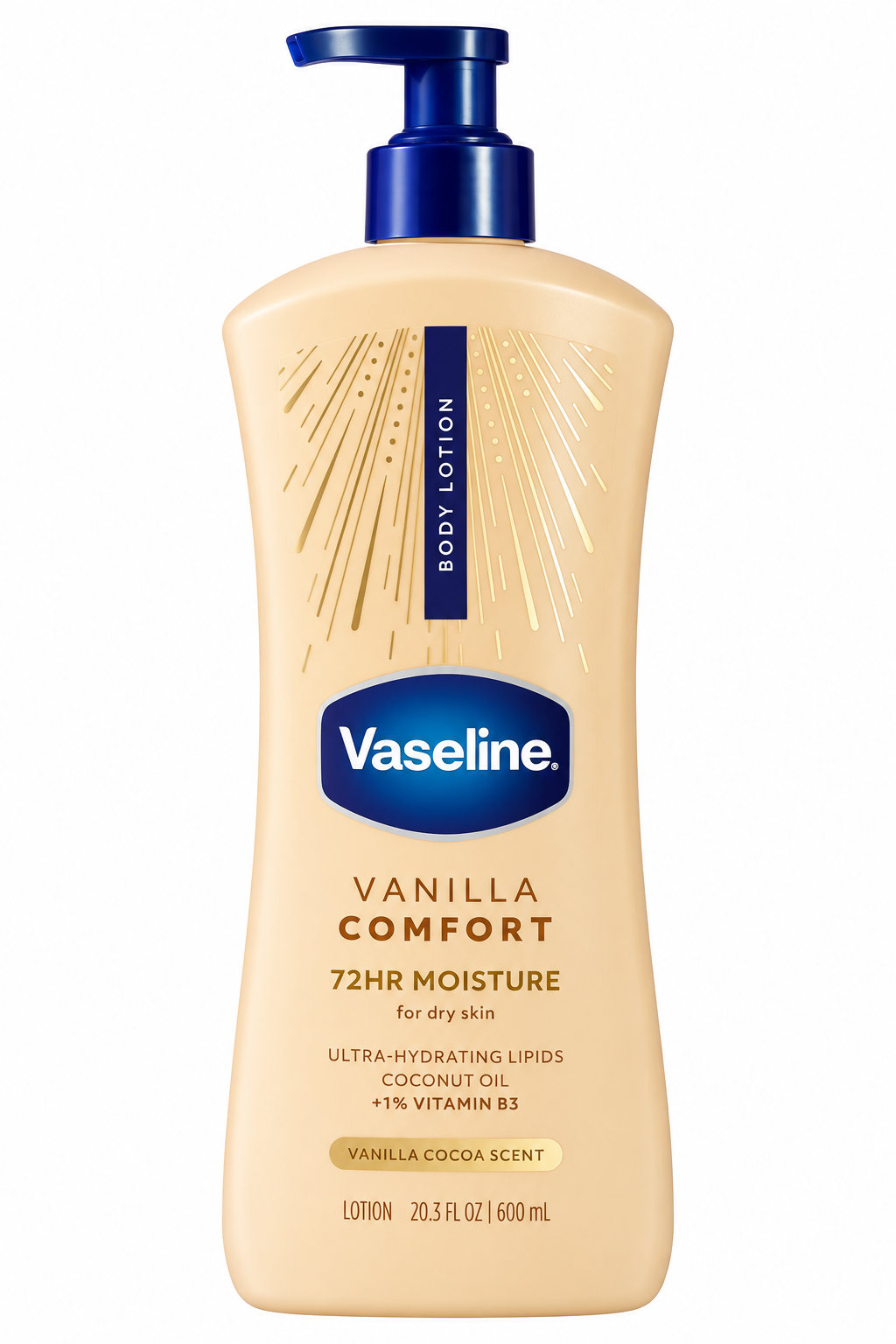 Vaseline Vanilla Comfort Body Lotion 600ml