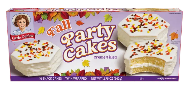 Little Debbie Fall Party Cakes – 10 Twin Wrapped Snack Cakes