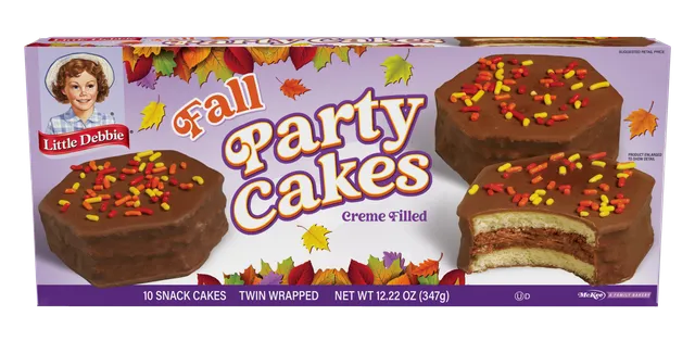 Little Debbie Fall Party Cakes Chocolate – 10 Twin Wrapped Snack Cakes