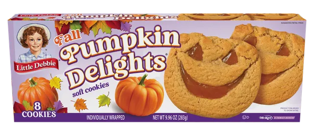Little Debbie Fall Pumpkin Delights – 8 Individually Wrapped Soft Cookies