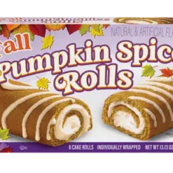 Little Debbie Fall Pumpkin Spice Rolls – 6 Individually Wrapped Cake Rolls