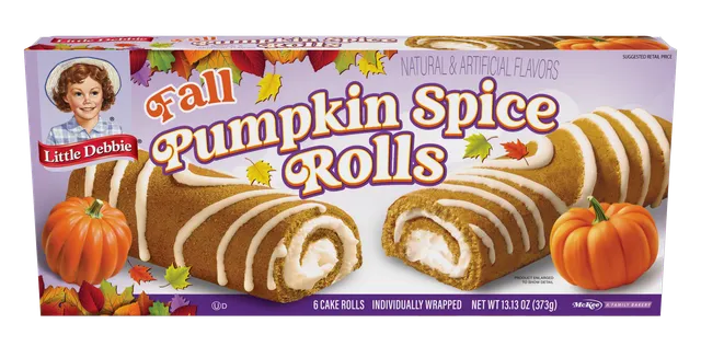 Little Debbie Fall Pumpkin Spice Rolls – 6 Individually Wrapped Cake Rolls