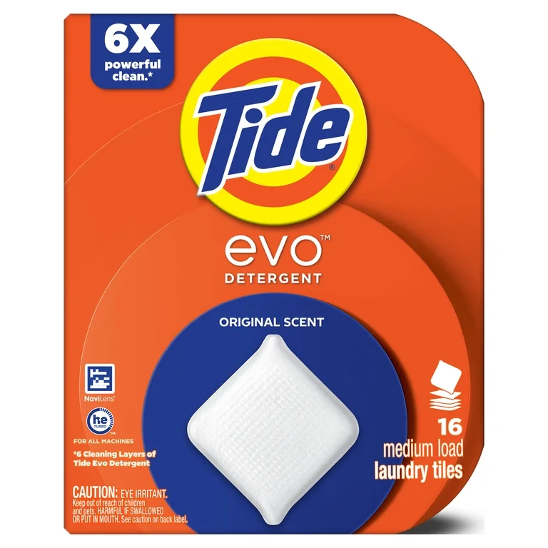 Tide Evo Detergent Original Scent – 16 Laundry Tiles