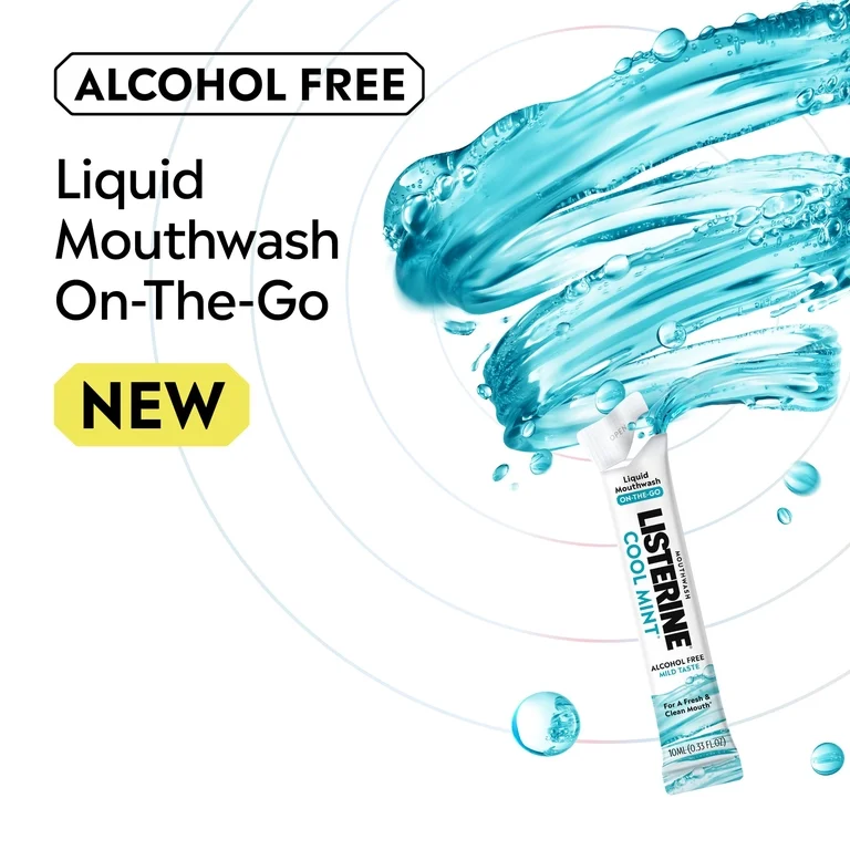 Listerine Cool Mint Alcohol-Free Mouthwash – 15 × 10ml - Image 2
