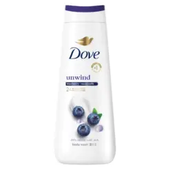 Dove Unwind Blueberry + Moon Milk Body Wash – 20 fl oz / 591ml
