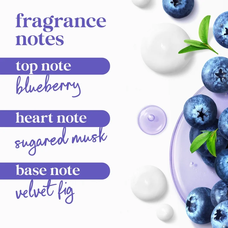 Dove Unwind Blueberry + Moon Milk Body Wash – 20 fl oz / 591ml - Image 2